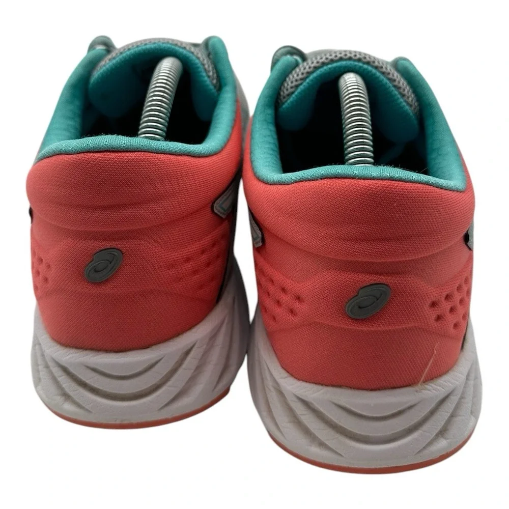Asics Fuzex Lyte 2 Running Shoes Womens 11 Gray Coral Aqua Sneakers‎ NO INSOLES